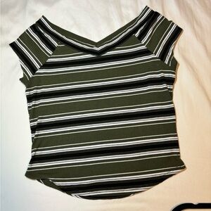 Double V Neck T womens